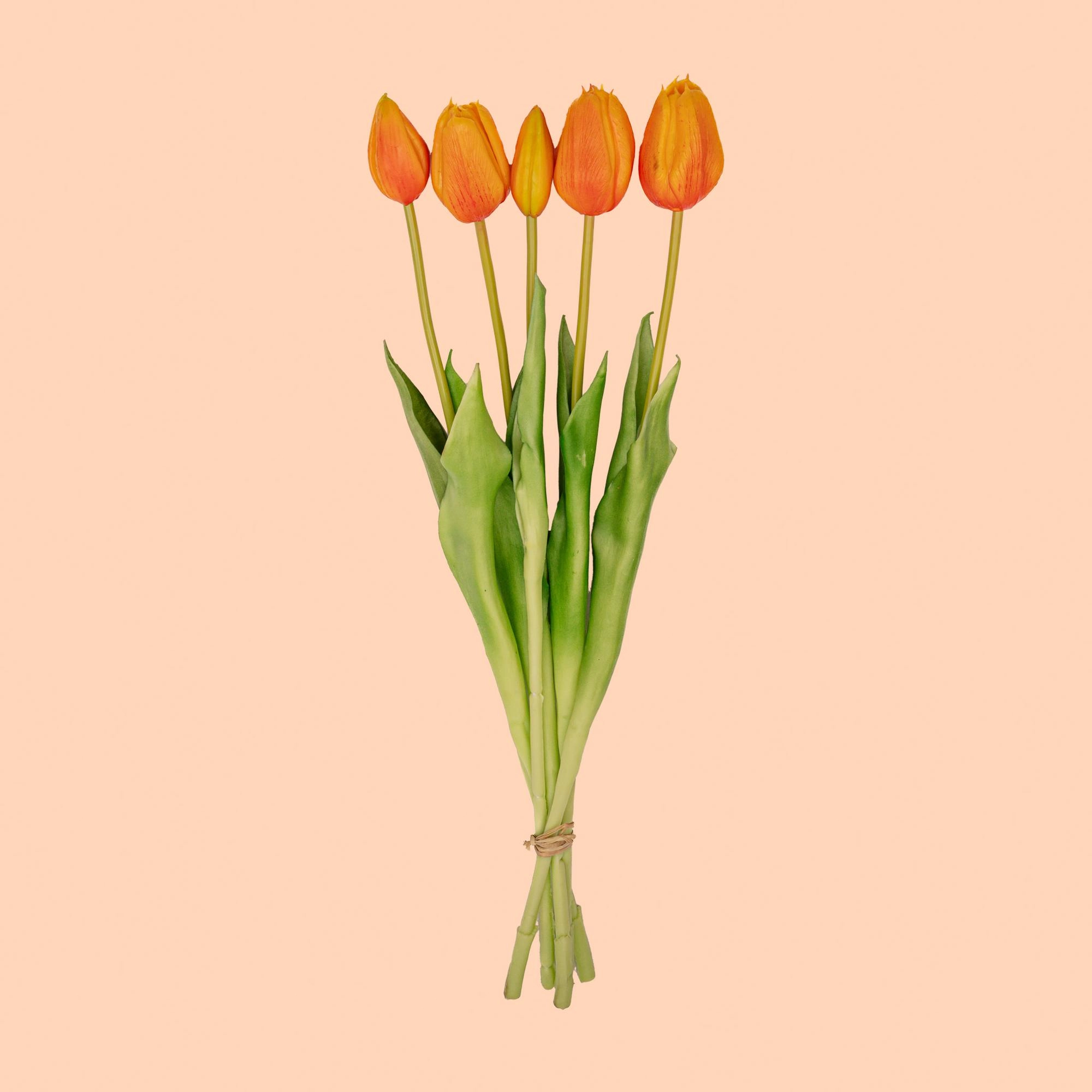 Tulpen Boeket Oranje – 5 Kunsttulpen