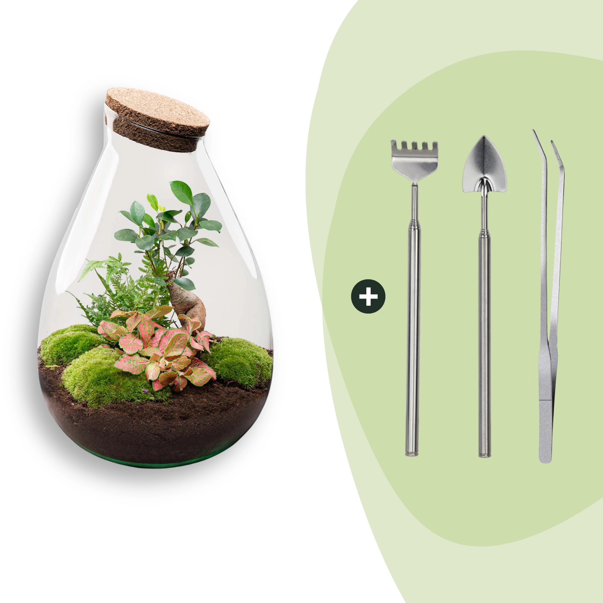 Flaschengarten - Drop XL - ↕ 37 cm - Rake + Shovel + Tweezer Bild 1