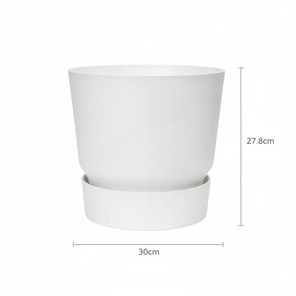 Elho greenville round white - D30cm Bild 3