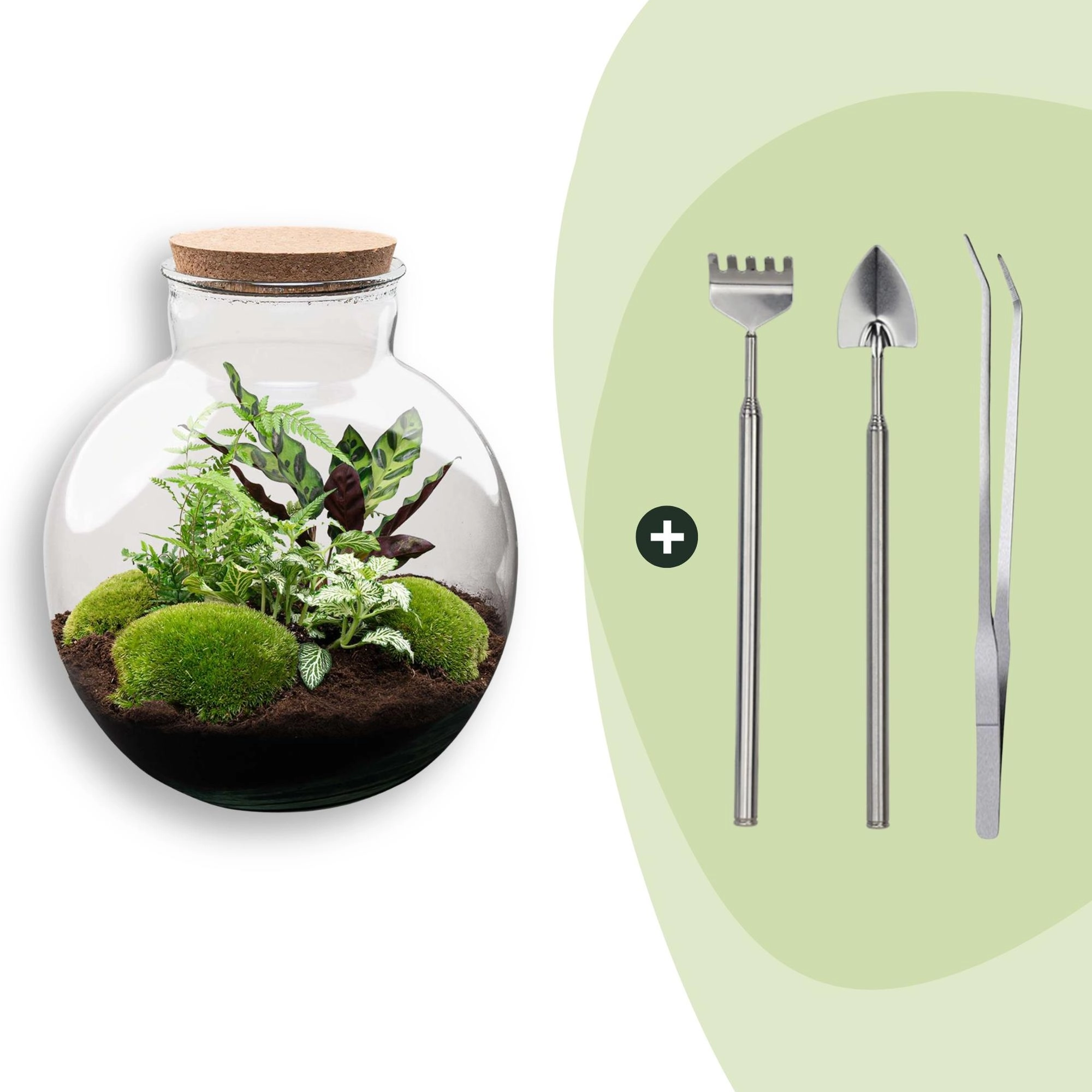 Flaschengarten - Bolder Bob - ↕ 30 cm - Rake + Shovel + Tweezer Bild 1