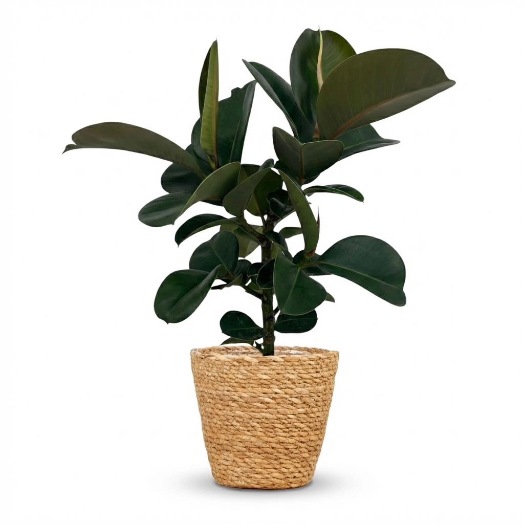 Ficus Elastica Cloe – Gummibaum im Korb