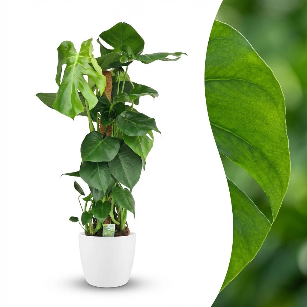 Monstera Deliciosa am Moosstab