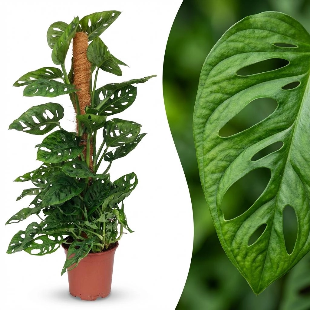 Monkey Mask - Monstera Andansonii am Moosstab