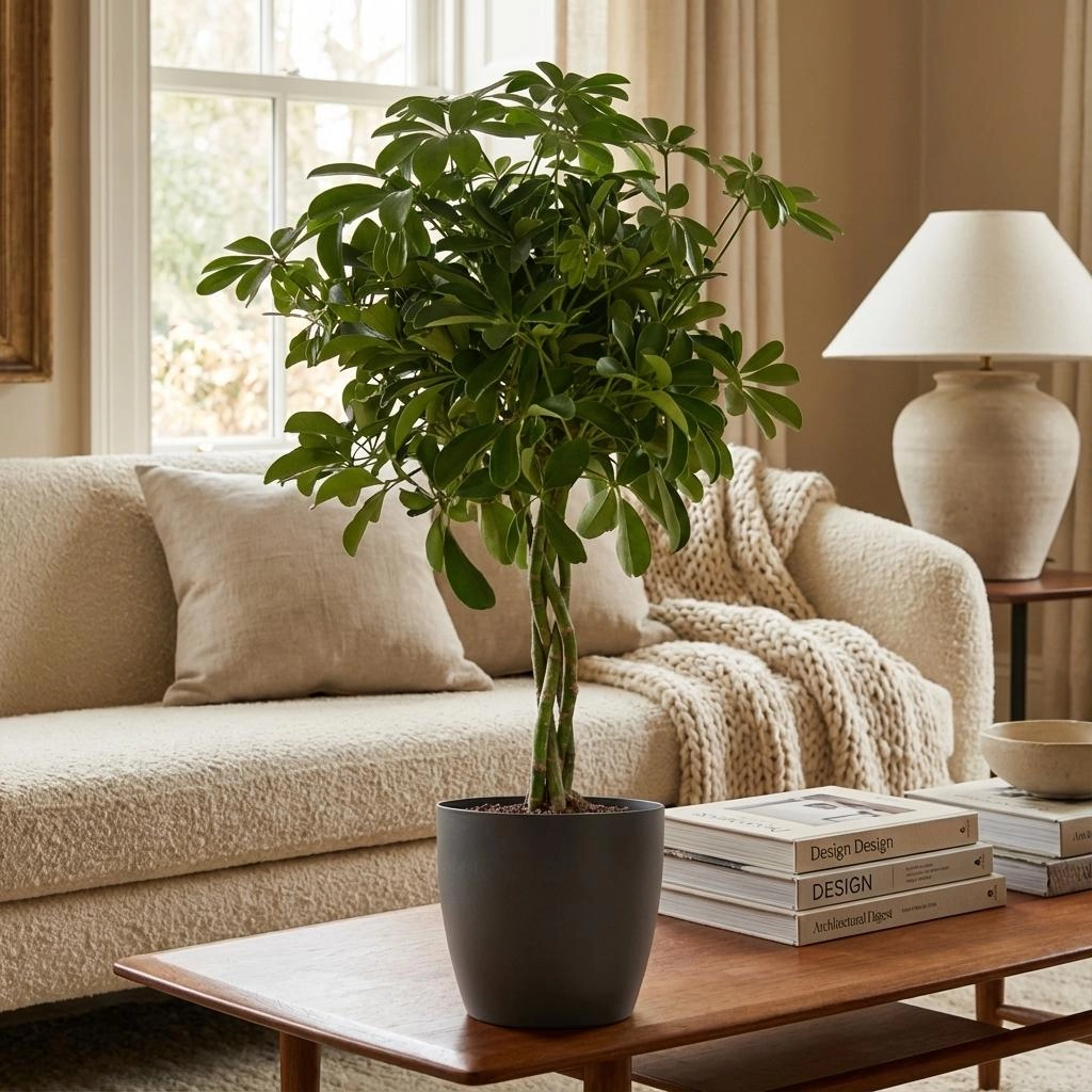 Schefflera Arab Nora mit Potter grau – 70 cm – Ø21 Bild 2