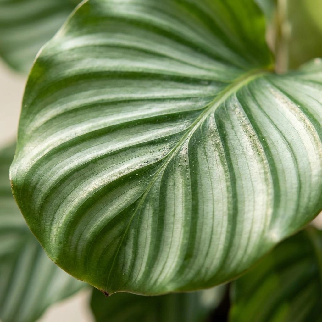Calathea Orbifolia mit Potter grau - 65cm - Ø21 Bild 3