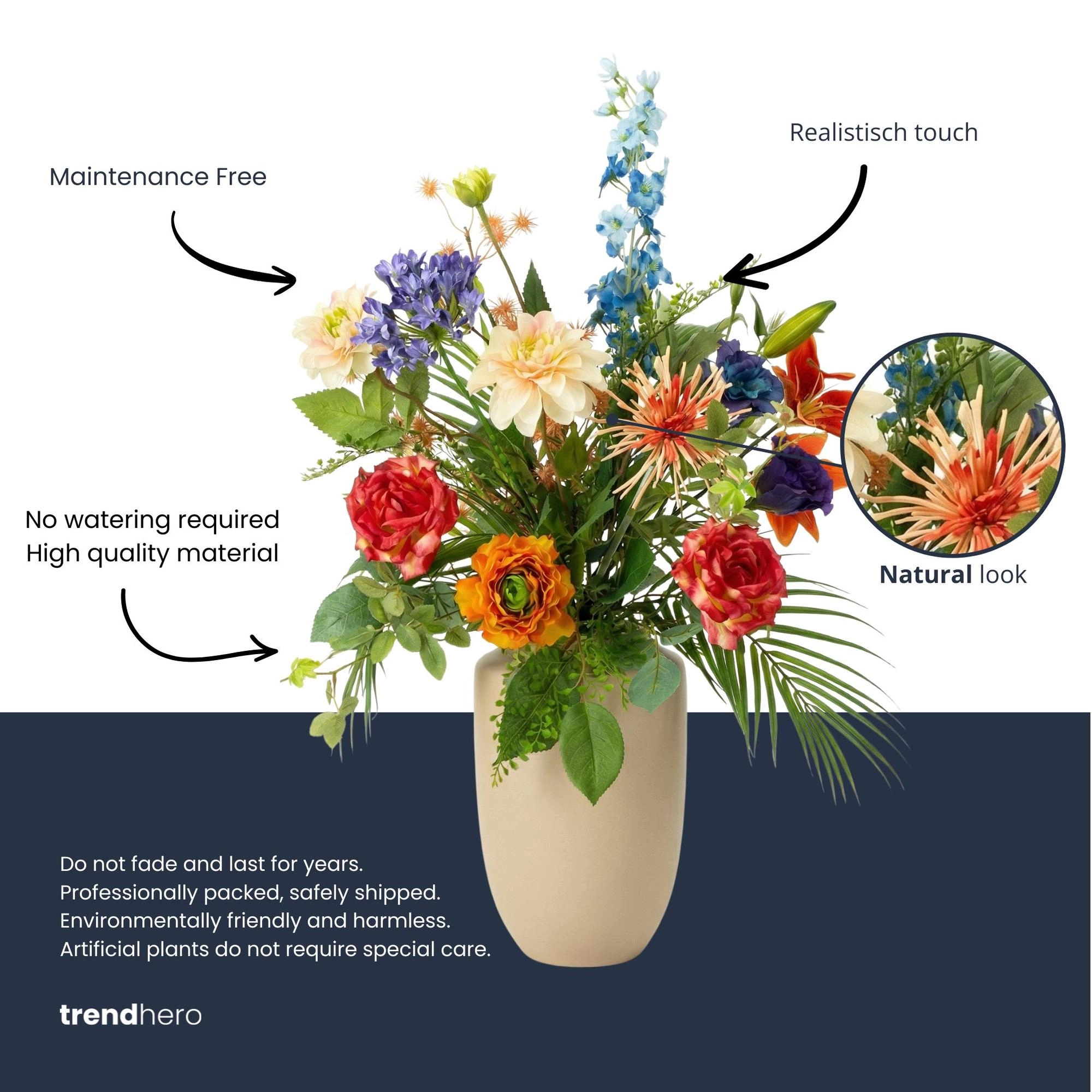 Kunstblumen-Strauß Colorful Bloom Deluxe