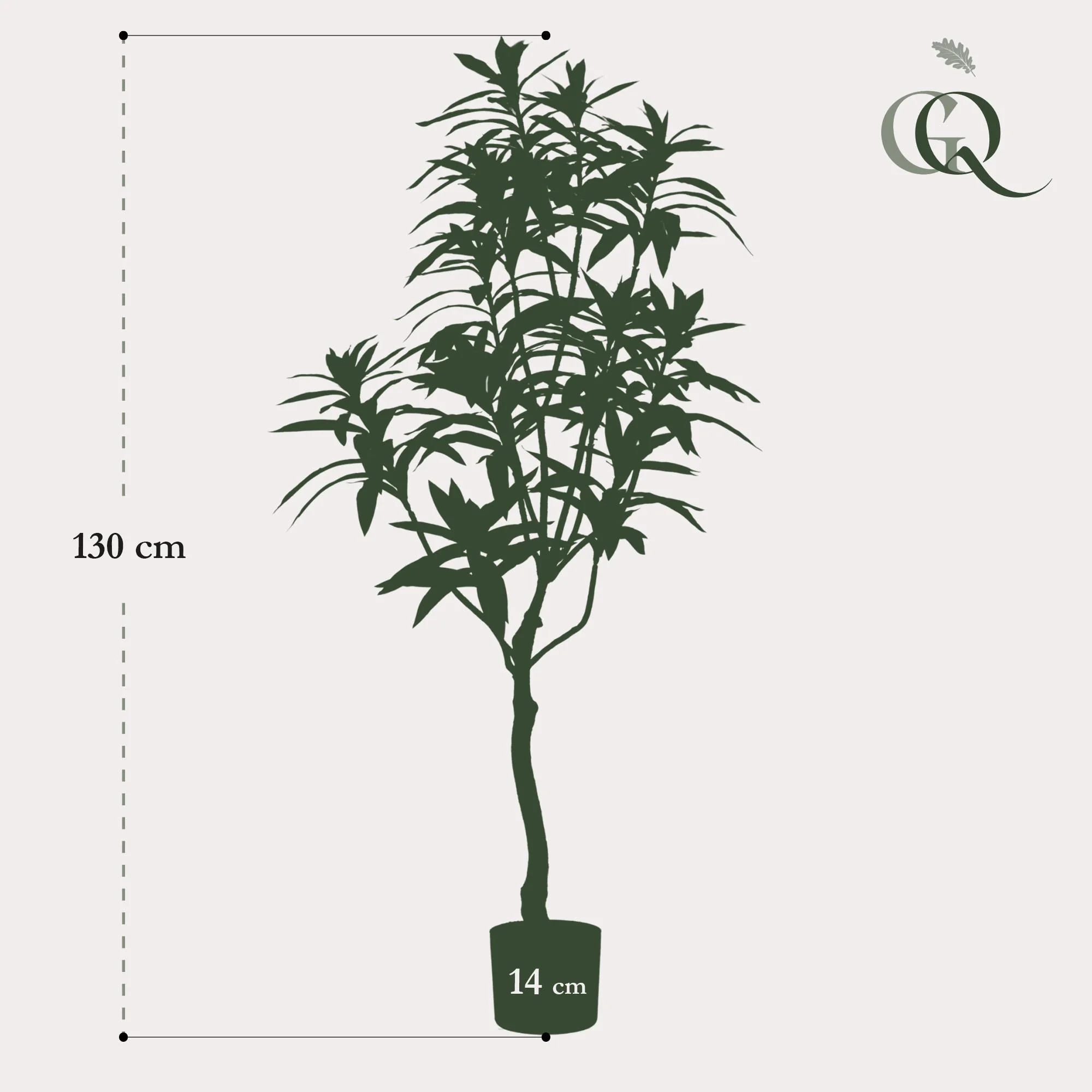 Kunstpflanze - Dracaena - Drachenbaum - 130 cm Bild 3