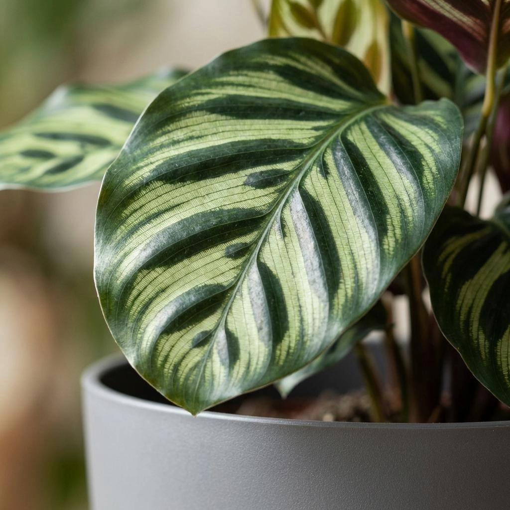 Pfauen-Korbmarante (Calathea Makoyana)