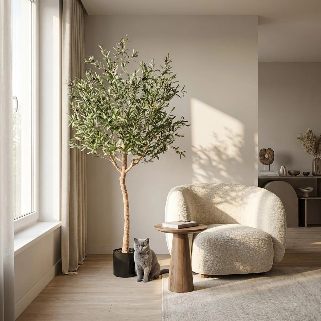 Kunstpflanze - Olea europaea - Olivenbaum - 180 cm Bild 2