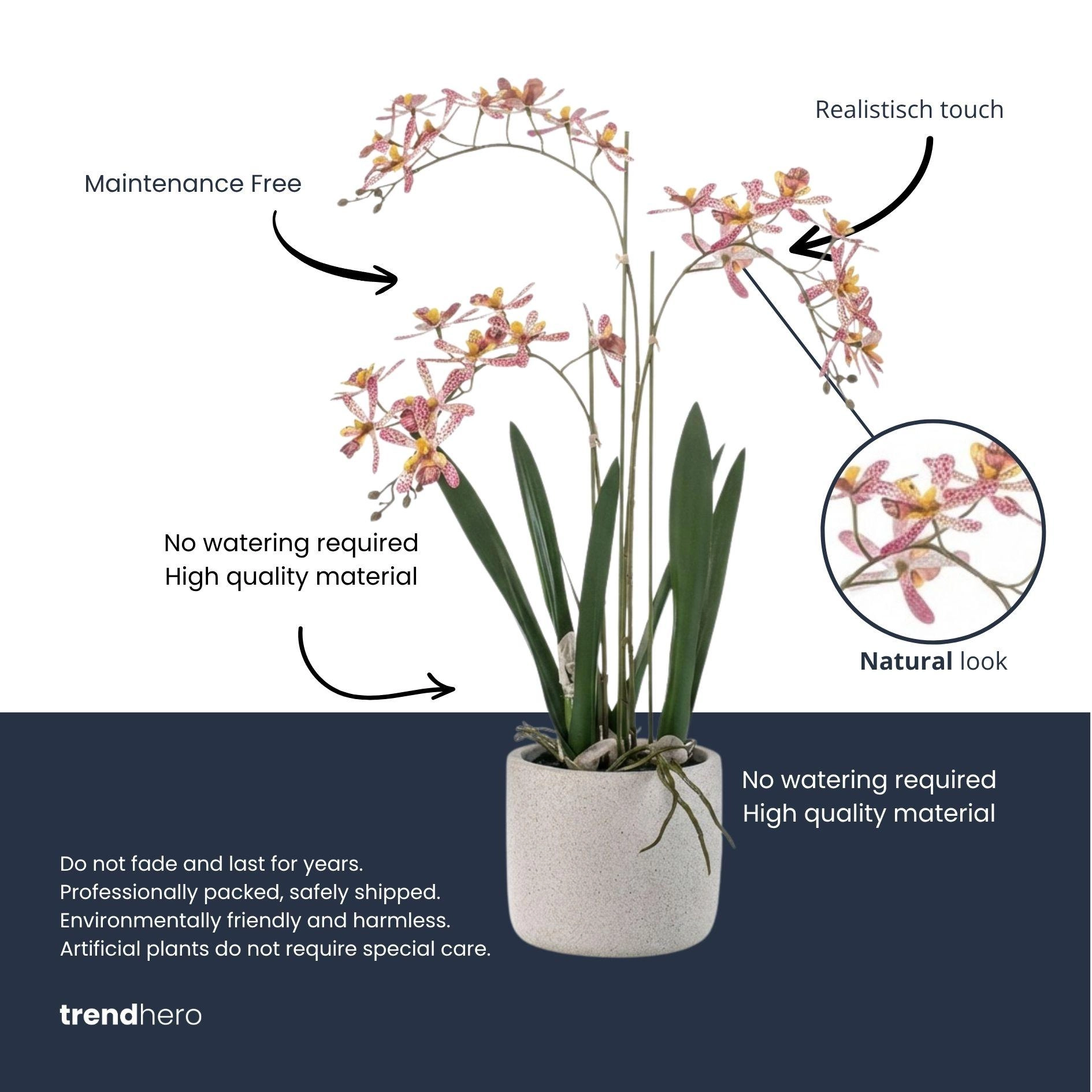 Renanthera Orchidee (künstlich) – 56 cm