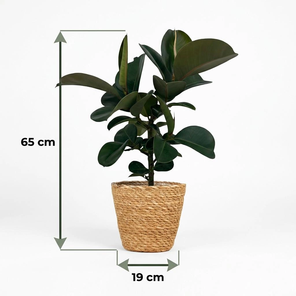 Ficus Elastica Cloe – Gummibaum im Korb
